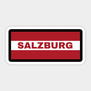 Salzburg City in Austrian Flag Sticker